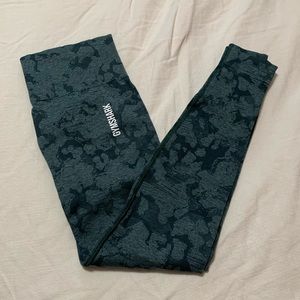 Gymshark dark green camo leggings